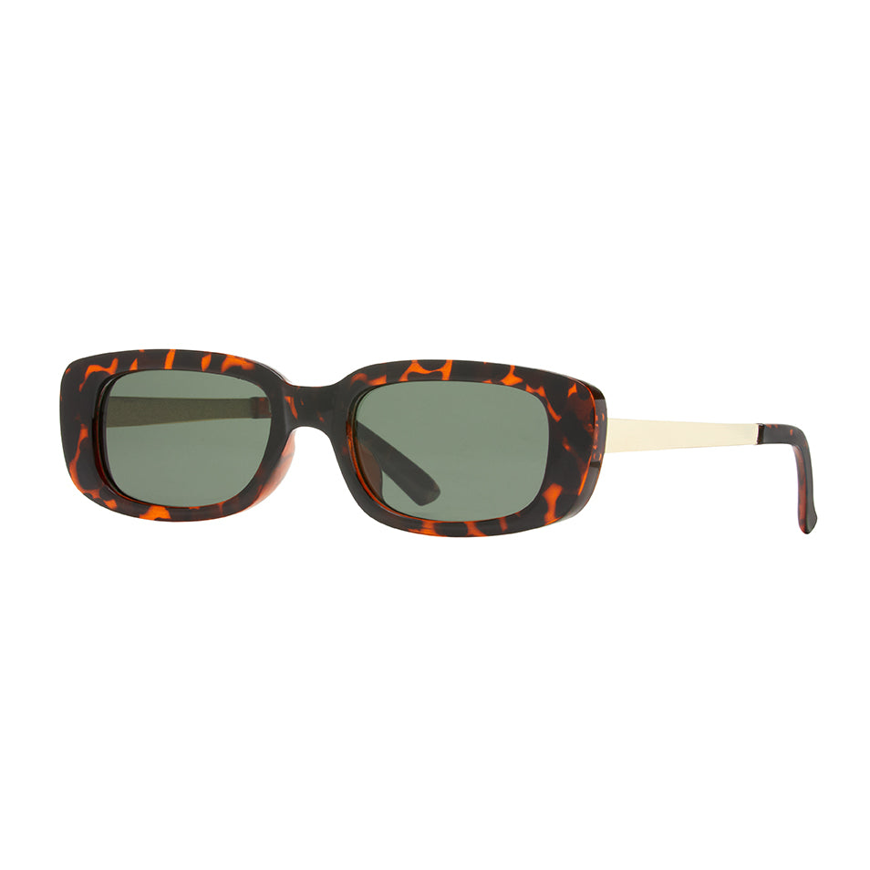 Blu Planet Tortoiseshell Frame Sunglasses with Dark Lenses Tortoise Oversized Acetate Square Tinted Sunglasses with  main image 2