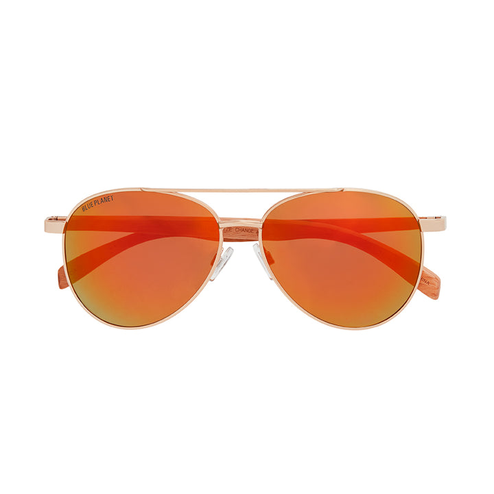 Amador polarized sunglasses in Red Mirror Polarized front view 