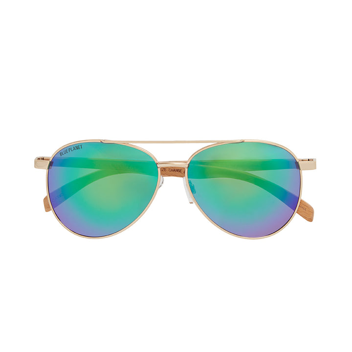 Amador polarized sunglasses in Green Mirror Polarized front view 