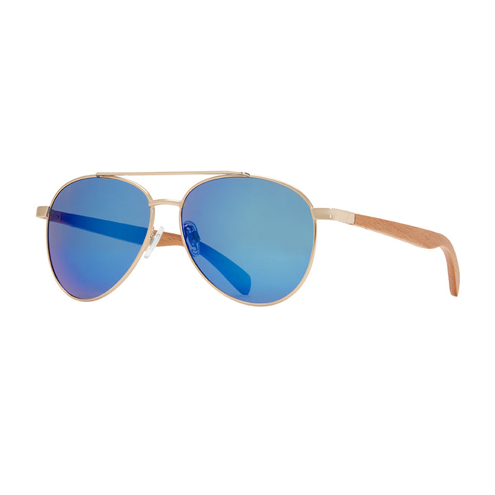 Amador polarized sunglasses in Blue Mirror Polarized angle view 