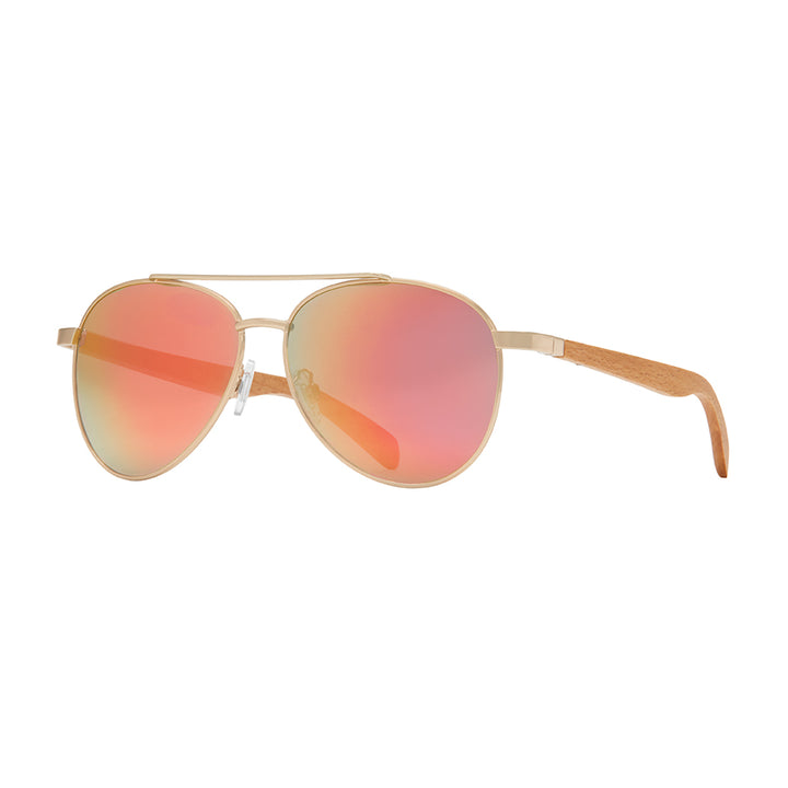 Amador polarized sunglasses in Copper Mirror Polarized angle view 