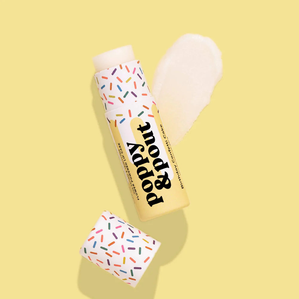 POPPY &amp; POUT BIRTHDAY CONFETTI CAKE LIP BALM