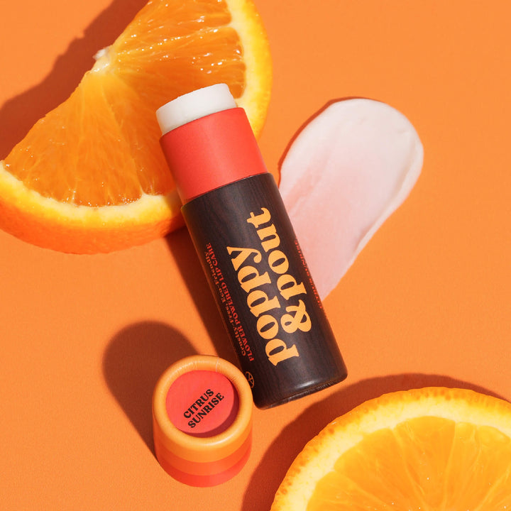 POPPY &amp; POUT RETRO SURF, CITRUS SUNRISE LIP BALM