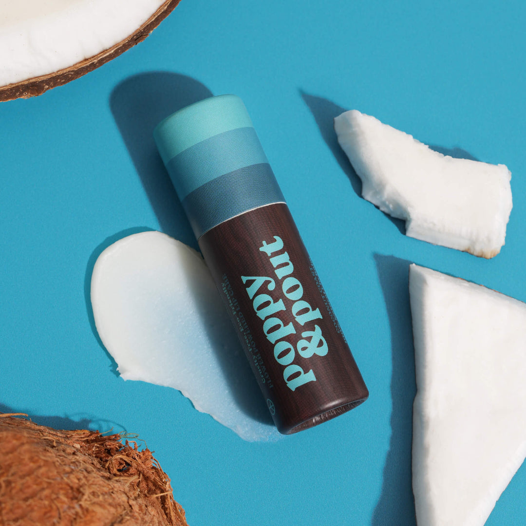 POPPY &amp; POUT RETRO SURF COCONUT COAST LIP BALM