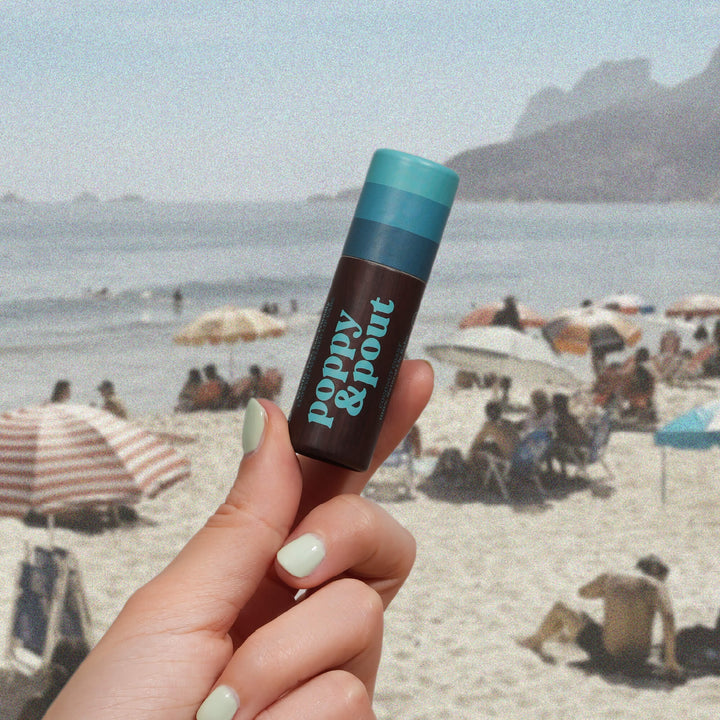 POPPY &amp; POUT RETRO SURF COCONUT COAST LIP BALM