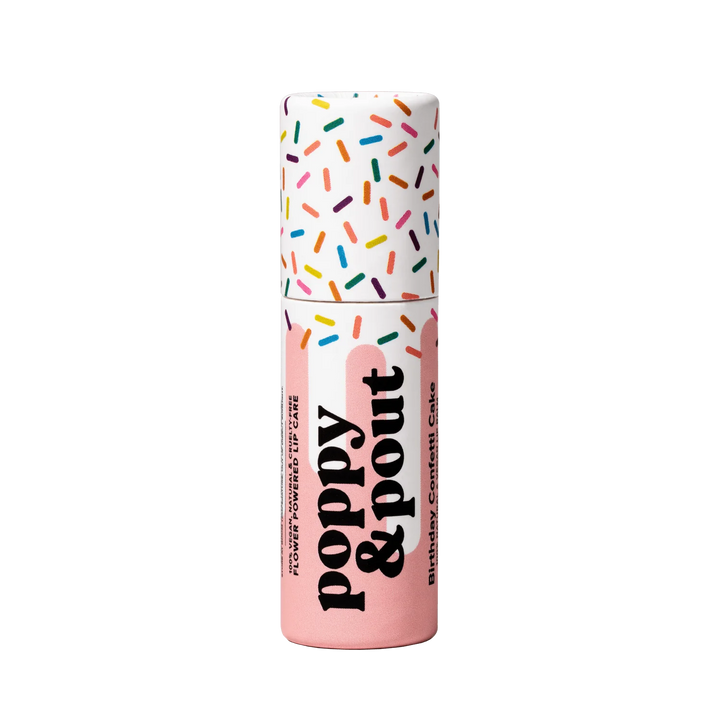 POPPY &amp; POUT BIRTHDAY CONFETTI CAKE LIP BALM