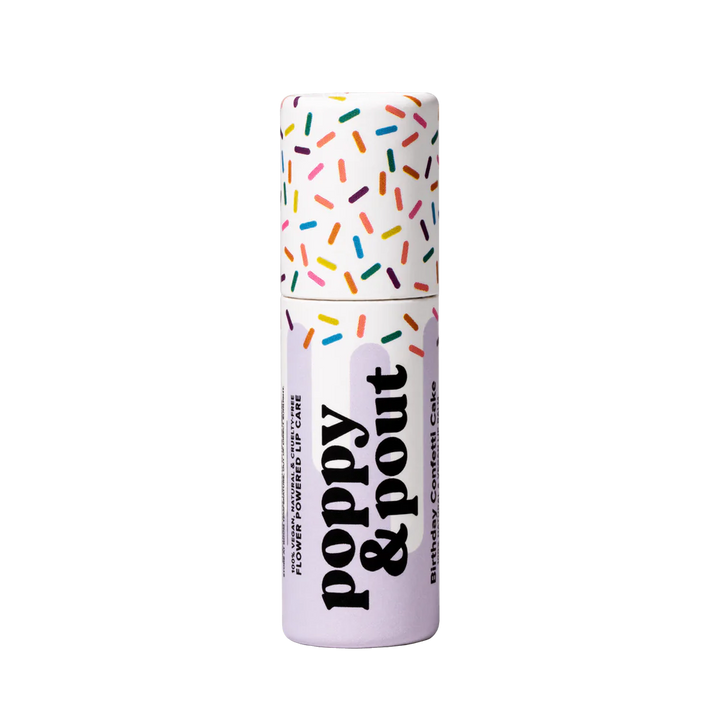 POPPY &amp; POUT BIRTHDAY CONFETTI CAKE LIP BALM
