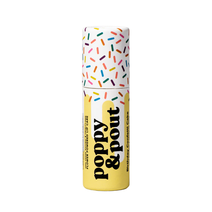 POPPY &amp; POUT BIRTHDAY CONFETTI CAKE LIP BALM