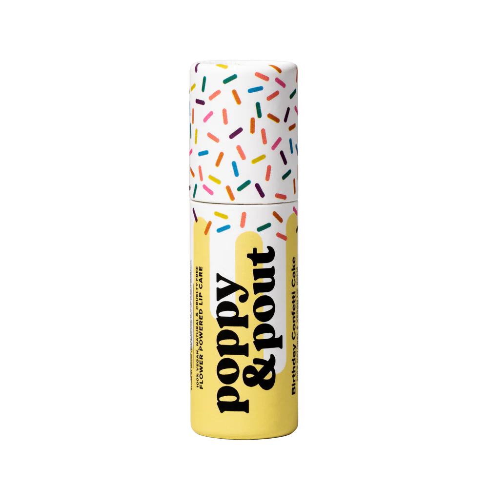 POPPY & POUT BIRTHDAY CONFETTI CAKE LIP BALM