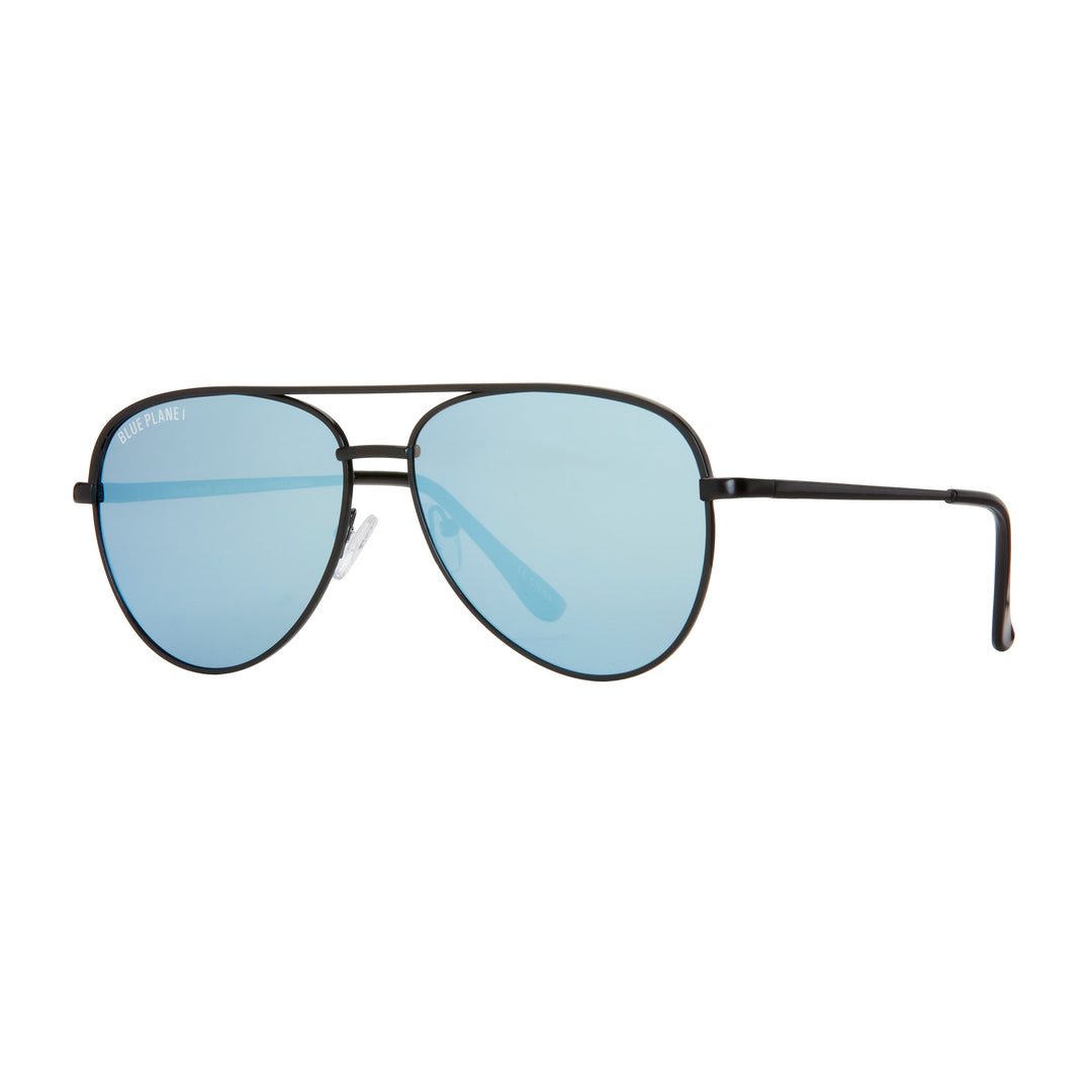 Blue Planet Eyewear Aviator Sunglasses Blue Planet Eyewear Wright Aviator Gold Gradient Blue Mirror  main image 4